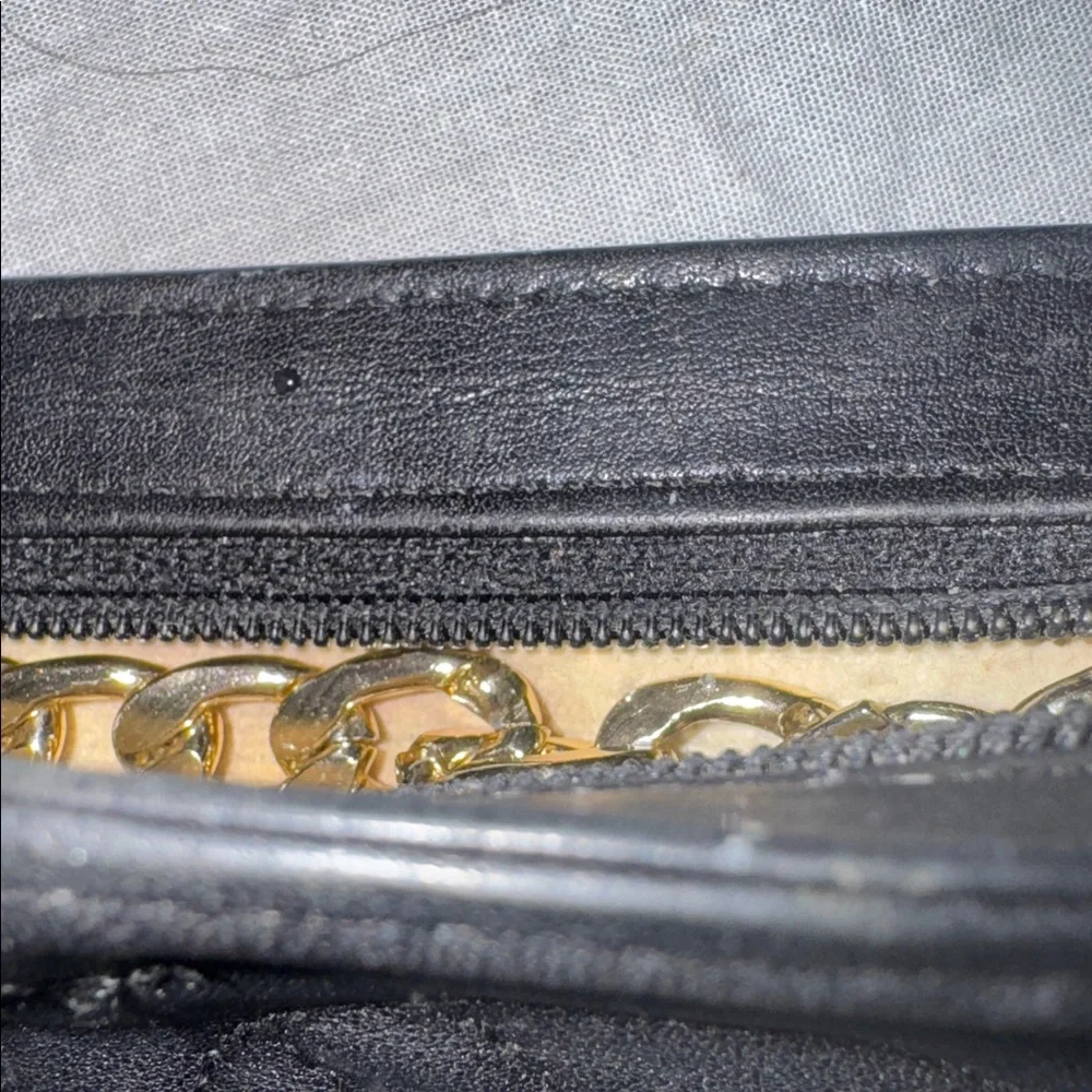 CHANEL Black Crossbody Bag with Gold Chain